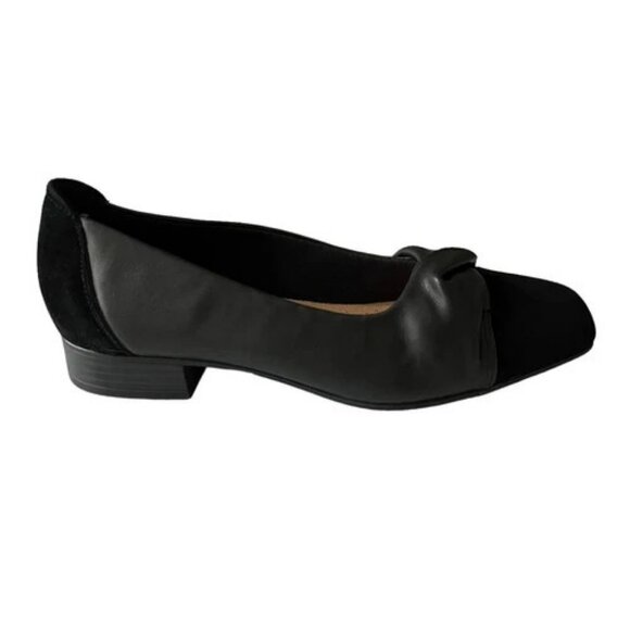 Clarks Tilmont Dalia Pumps Women's Black Combi Leather Classic Flat Size 8.5 - Picture 3 of 5